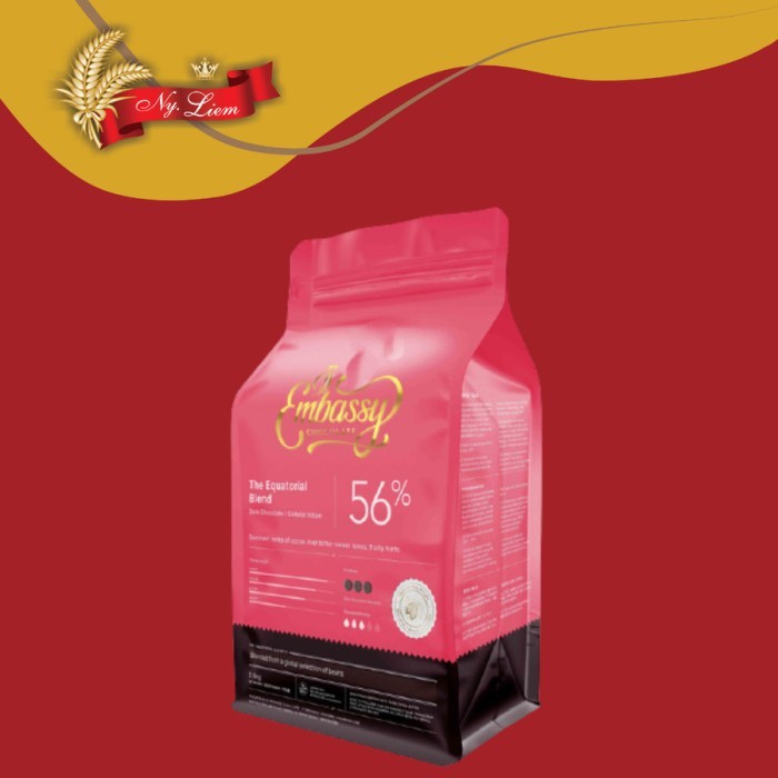 

EMBASSY Equatorial Blend Chocolate Couverture 56%/ Cokelat 250 gr #R