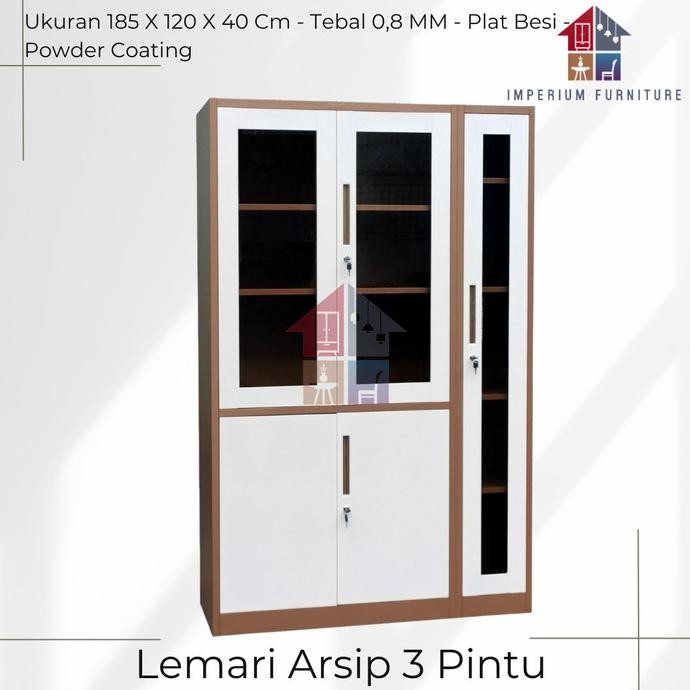 

Lemari Besi 3 Pintu / Lemari Arsip / Lemari Kantor / Kabinet Besi