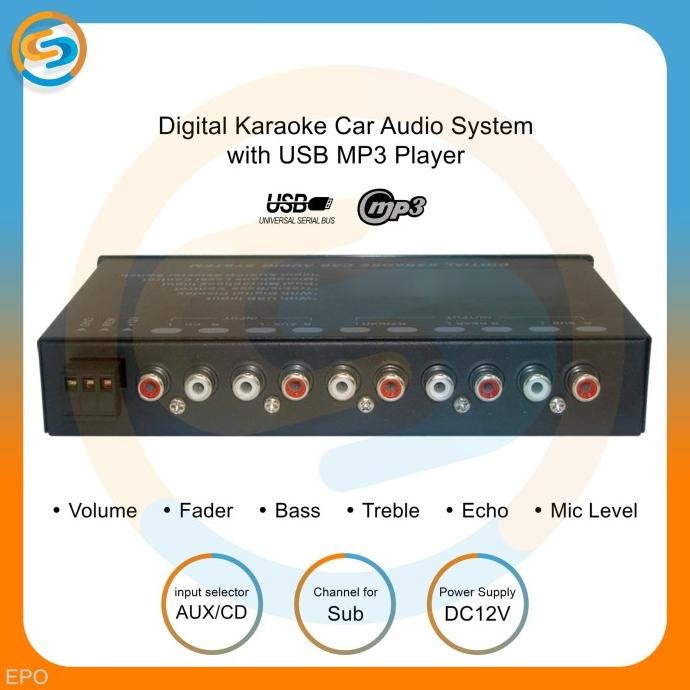 parametrik Pre amp - parametric digital karaoke car audio system usb