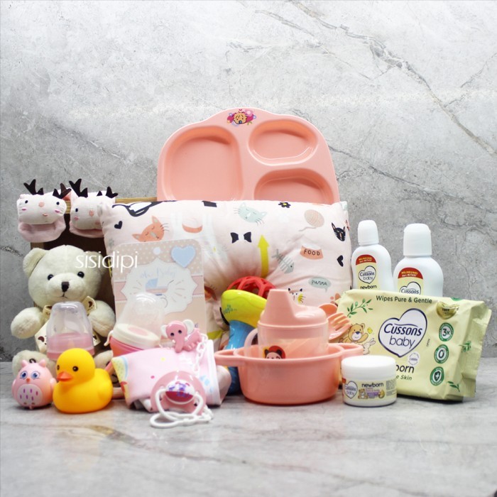 

Best Seller! Gwyn Hampers Hadiah / Kado / Baby Born Gift / Parcel Lahiran Bayi Perempuan Sale