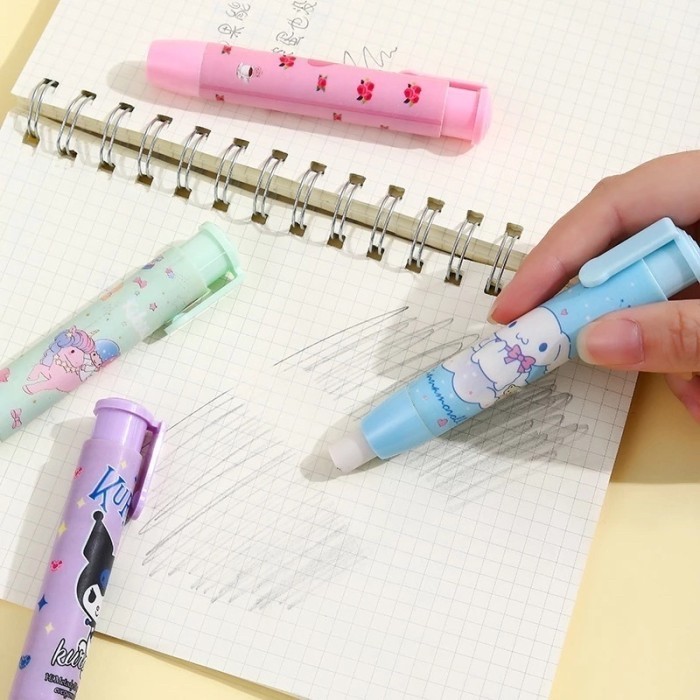 

Penghapus Pensil Mekanik Karakter Sanrio Lucu Pencil Eraser Bentuk Pen Souvenir Keren