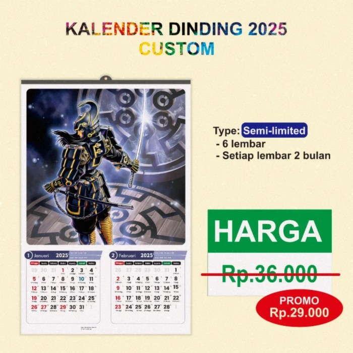 

[ Akaba Reiji Shop X Ruang Kreatif] - Kalender Dinding Custom Anime Kalender Dinding Yu-Gi-Oh
