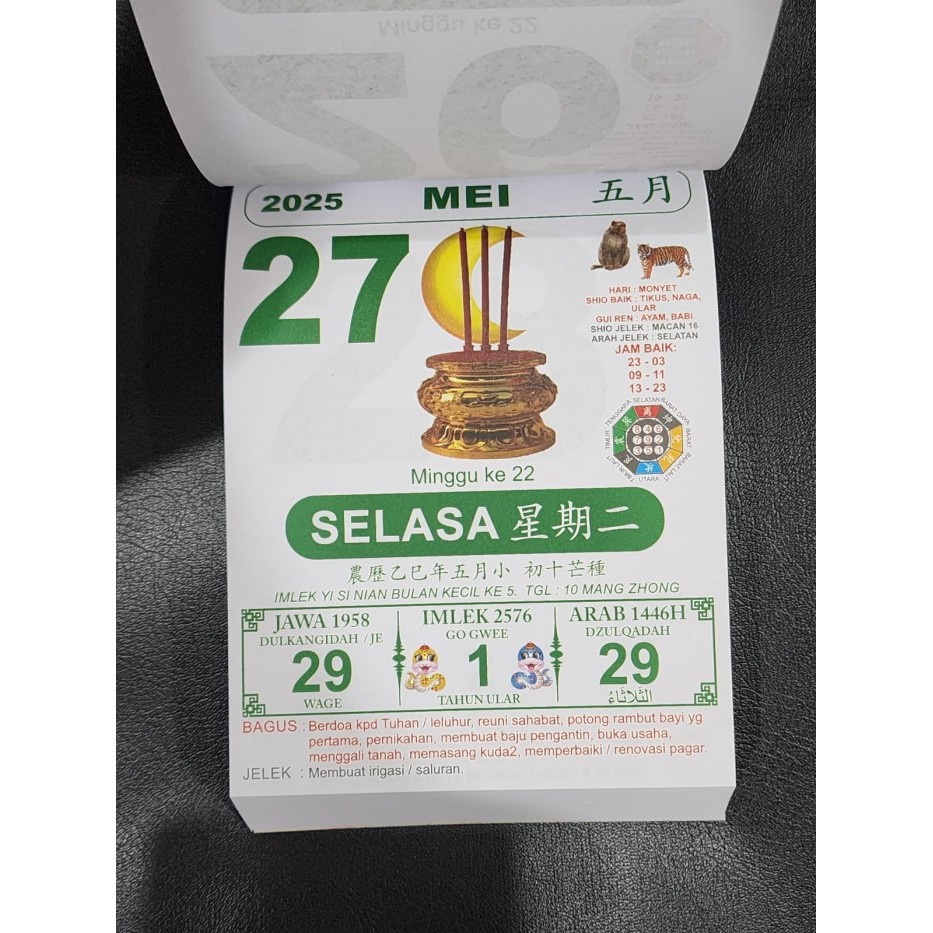

Kalender Fengshui Harian Sobek 2025