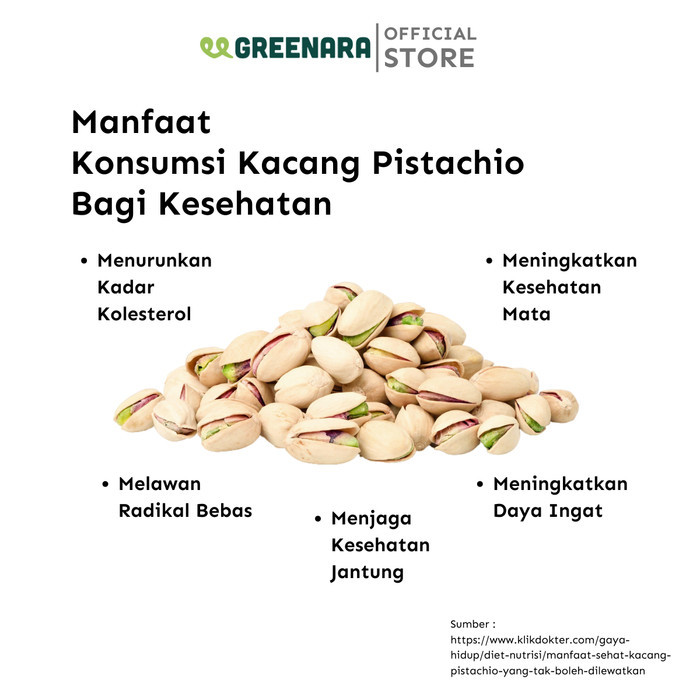 KACANG PISTACHIO KUPAS PANGGANG 500GR / ROASTED PISTACHIO KERNEL