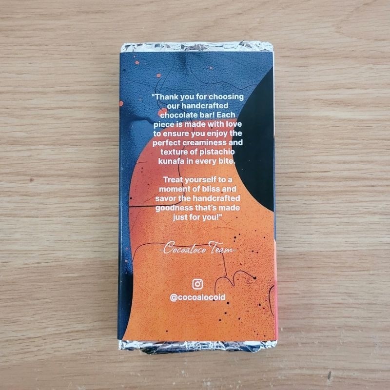 

Dubai Pistachio Kunafa/Knafeh Chocolate Bar (Big Bar)