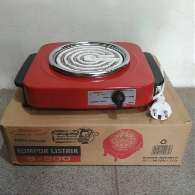Maspion Kompor Listrik Portable 1 Tungku Mini Low Watt S300 S301 S302