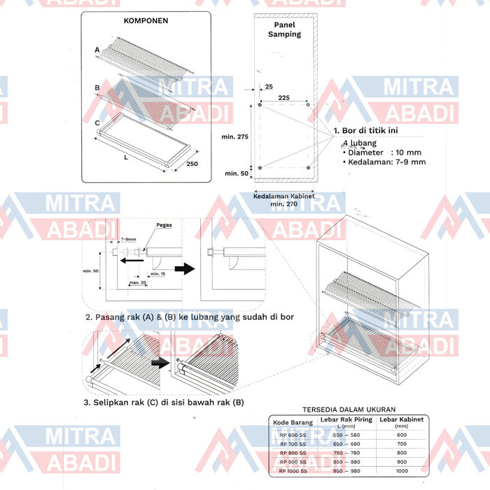 Rak Piring Gantung Huben 100Cm 100 Cm Stainless Steel Dish Rack Gelas