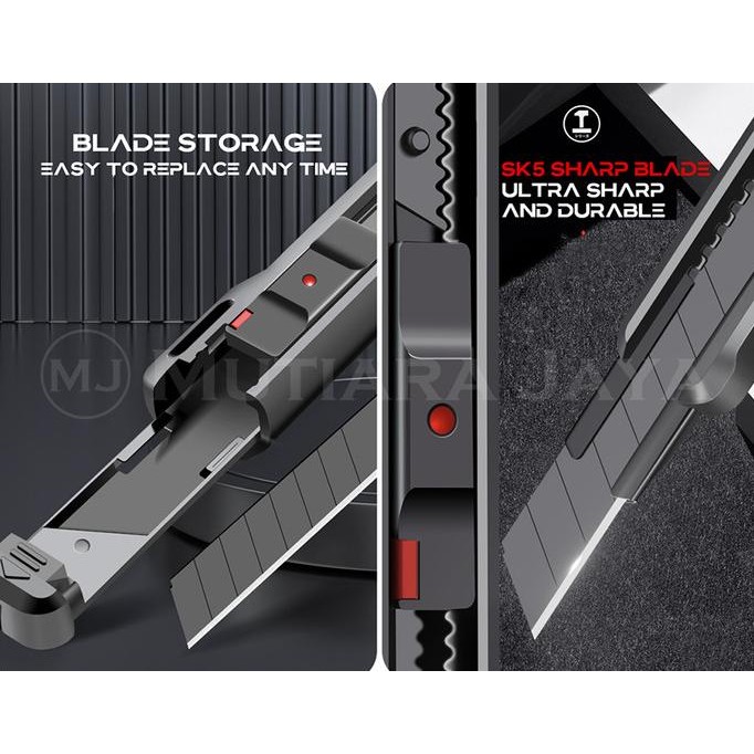 

Terbaik Mg Cutter Pisau Pemotong Kertas Kulit Sk5 Tajam Auto-Lock Multifungsi Neo