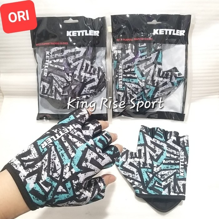 SALE TERLARIS KETTLER MULTI PURPOSE TRAINING GLOVE 530-000 (SARUNG TANGAN FITNESS/ GYM) - ORI READYY