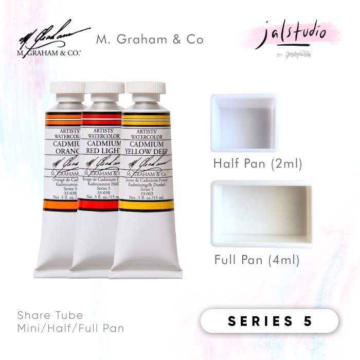 

SALE M Graham Artist Watercolor Water Color Share Half Full Pan Series 5