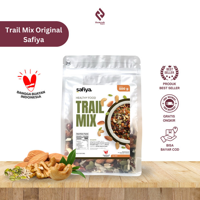 

SALE TERLARIS TRAIL MIX SAFIYA 500 GR MIX NUT FRUIT AND SEED CEMILAN SEHAT READYY