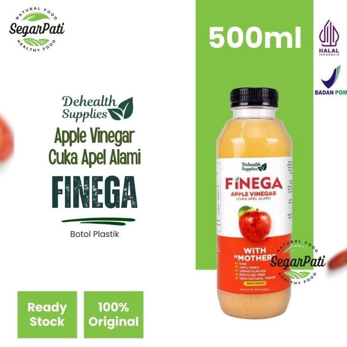 

Finega DeHealth Apple Vinegar/ Cuka Apel Alami - Botol Plastik 500 ml