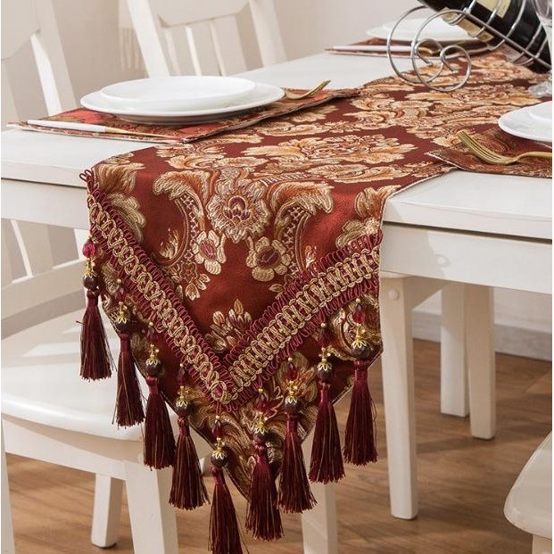 TABLE RUNNER BELGIA TURKI PREMIUM | ALAS MEJA TAMU | TAPLAK MEJA KAIN