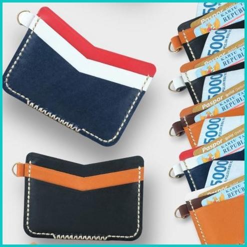 

Dompet Kartu Kulit Asli - slim card wallet - jahit tangan 05 07D35Z4 s