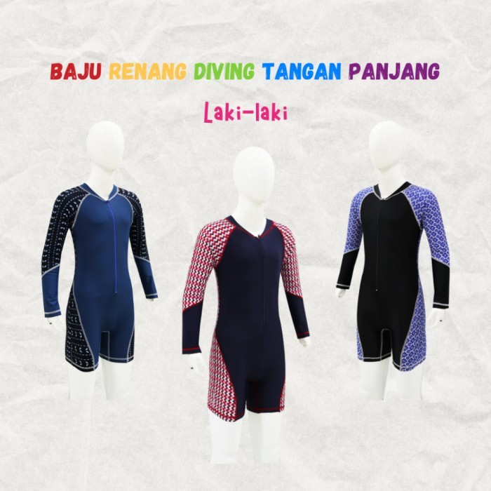 TERLARIS BAJU RENANG ANAK LAKI-LAKI DAN PEREMPUAN DIVING MOTIF LENGAN PANJANG 3-11 TAHUN TERBARU
