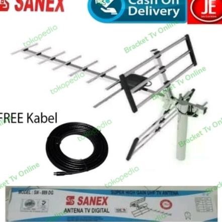 ANTENA OUTDOOR TV DIGITAL SANEX / UNTUK LCD LED TV TABUNG + KABEL 10 M DISKON