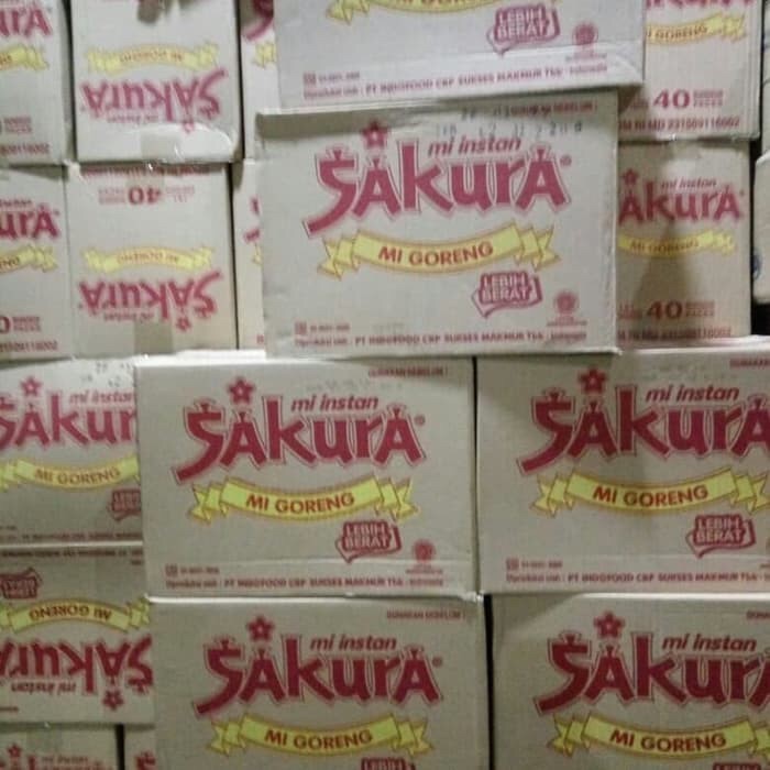 

TERLARIS! Mie Sakura Goreng harga Grosir perkarton (1 karton isi 40 bks)