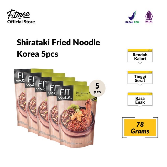 

Fitmee Mie Instan Shirataki Goreng Korea Gluten Free 78 Gr Isi 5 Pcs