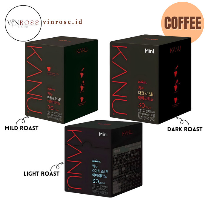 

TERLARIS! [30 Sachet] Kanu Mini Maxim Mild Roast Americano Coffee Korea/ Kopi