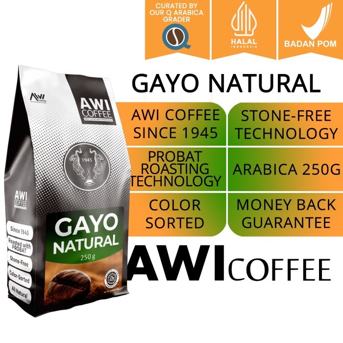 

Awi Coffee Kopi Gayo Natural 250 gr Bubuk/PowderKopi GayoSpecialty