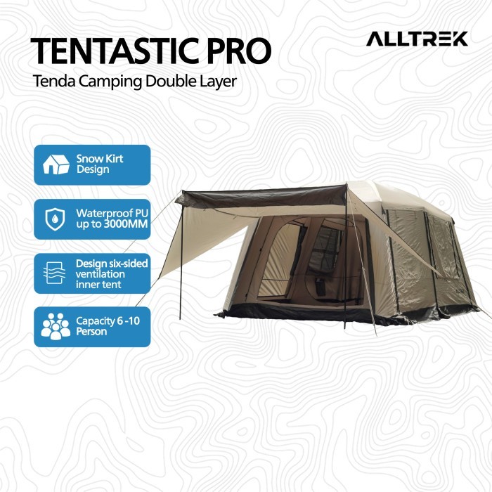 ALLTREK TENDA CAMPING TENTASTIC OUTDOOR 1 BEDROOM + 1 GUEST ROOM