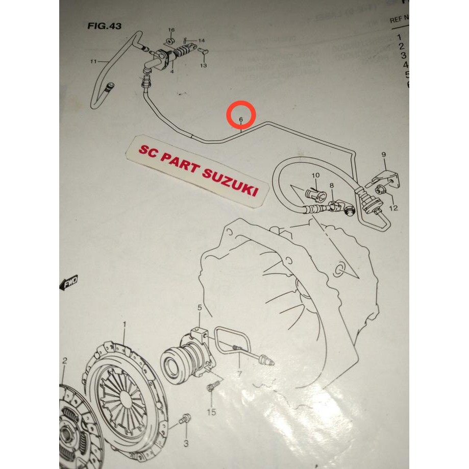 Pipa Pipe Comp Clutch Oil Kopling Suzuki Grand Vitara 2.0. [ Tlsa ]