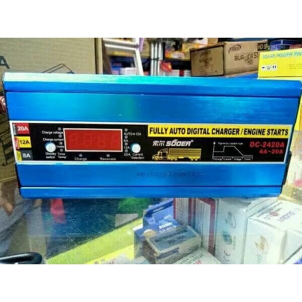 Jual Smart Fast Charger Digital 24V 20A Automatic Souer Original