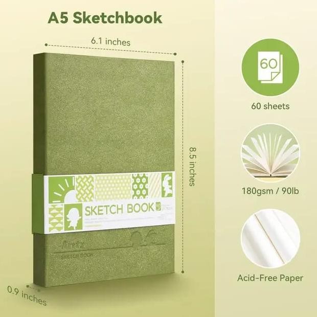 

Arrtx sketch book hardcover A5 180gsm 60lembar ASP-03A5