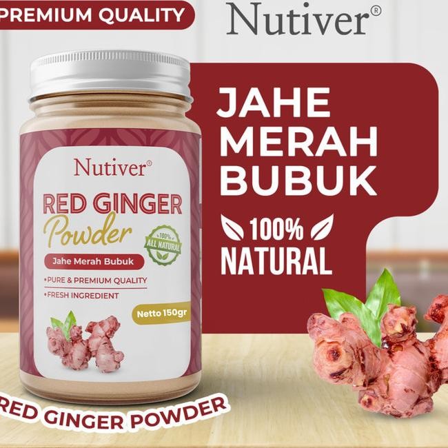 

Nutiver Red Ginger Powder Jahe Merah Bubu Murni Bumbu Rempah