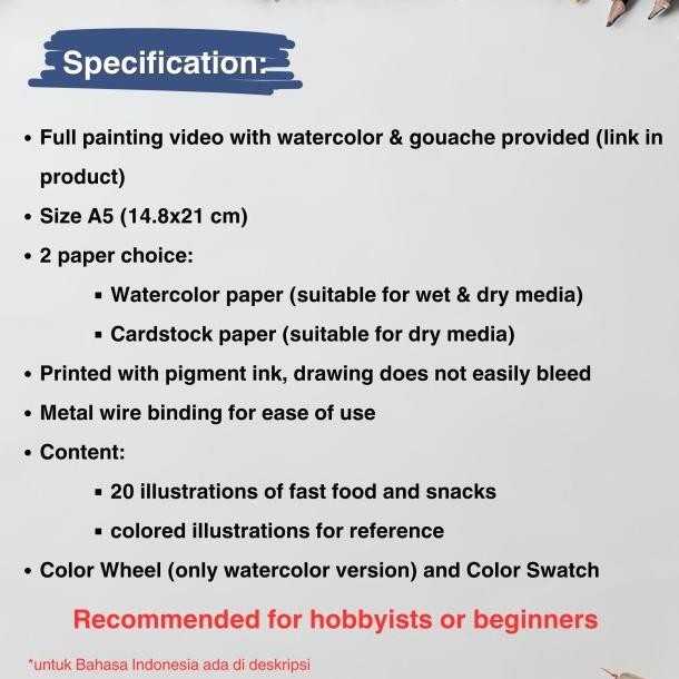 

Watercolor Ed Media Colng Boo Fat Food Na