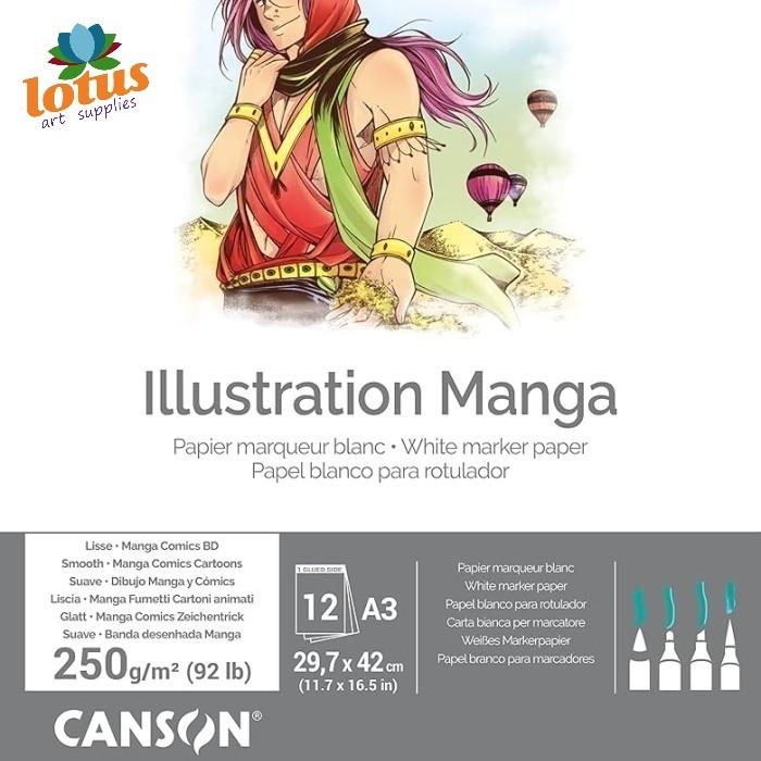 

SALE TERLARIS BUKU GAMBAR SKETSA CANSON ILLUSTRATION PAD BD MANGA COMICS READYY