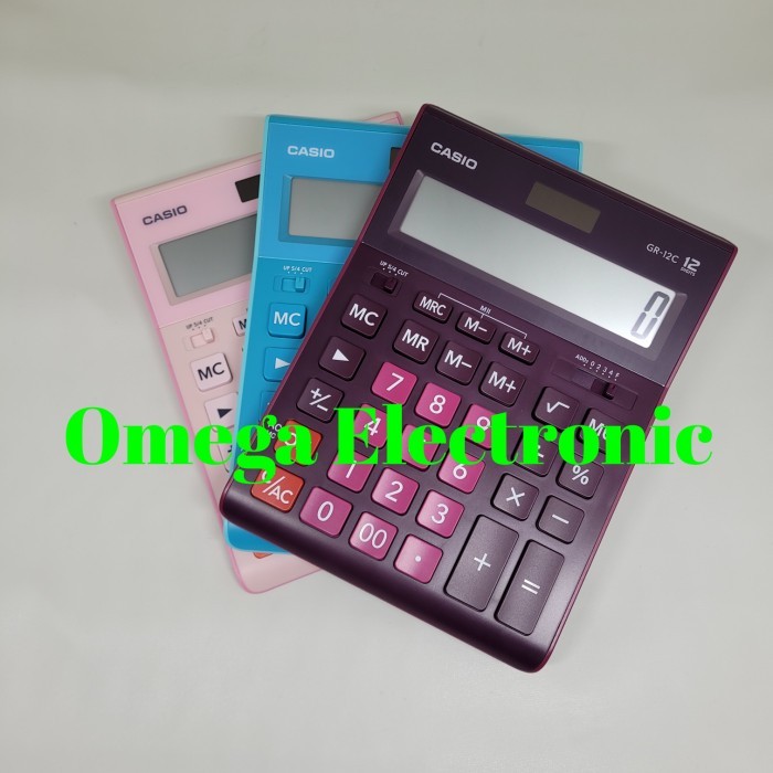 

Casio GR-12C - Calculator Desktop Stylish Warna Warni 12 Digits GR 12C