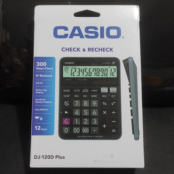 

Kalkulator Meja Besar 12 Digit Cek Ulang Casio DJ-120D Plus Original