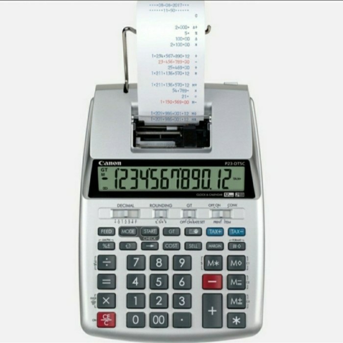 

KALKULATOR PRINT STRUK CANON P23 DTC - Printing Calculator P-23DTC