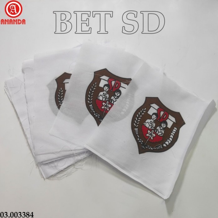 Badge Bet Saku Sekolah Logo Sd Smp Sma Merah Putih Sablon