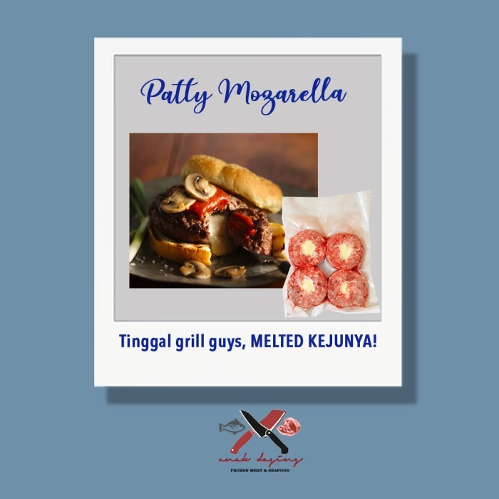 

Beef Patty Mozarella / Patty Mozarella / Beef Patty Keju Mozarella