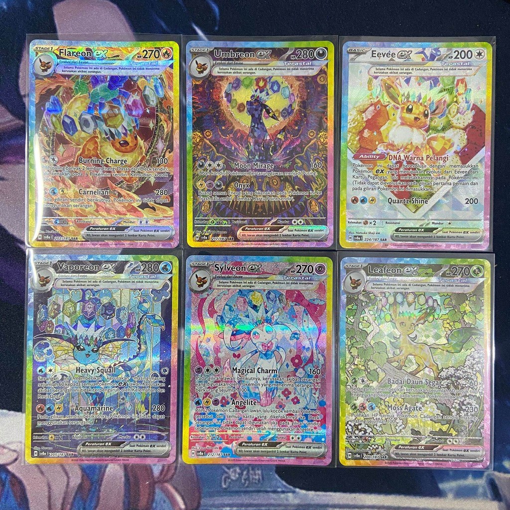 pokemon (ID) paket eevee sylveon umbreon leafeon vaporeon flareon ex SV8a SAR