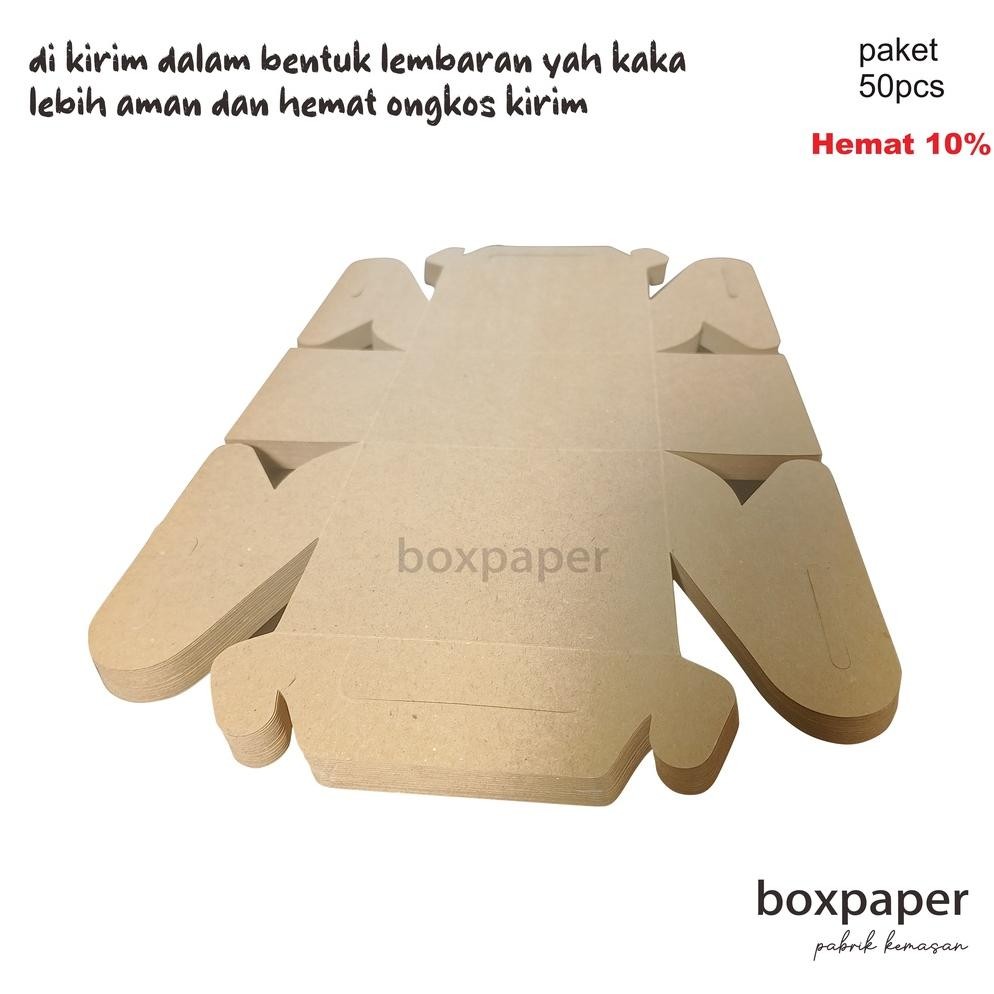 

SALE Gable Box Kraft isi 50 PCS / Dus Kue / Box Snack Nasi Ayam Souvenir Hadiah Makanan Kemasan Laminasi Murah gd-324