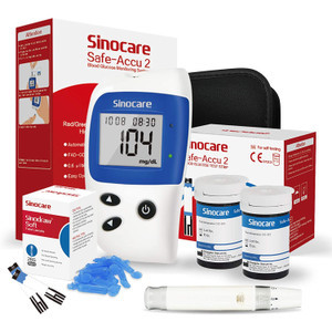 LabTestKit Sinocare Safe Accu2 Blood Glucose Meter Diabetes Glucometer Test Strips Lancets Blood Sug