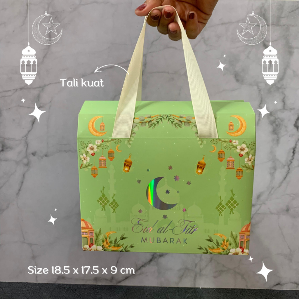 

Sofwa Gable Box Lebaran Tali Jinjing Box Hampers Kue Kering Idul Fitri Toples Tabung