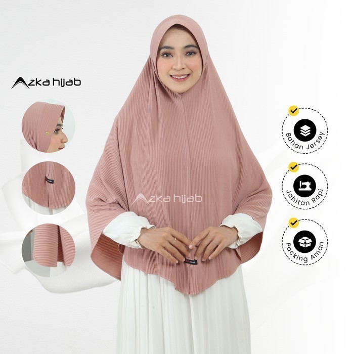Jilbab Khimar Bergo Jumbo Plisket Jersey Super