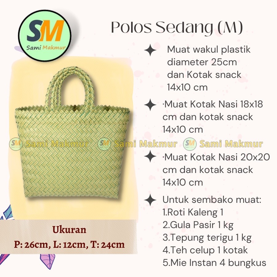 

Tas Anyaman Plastik Lurik Polos Sedang (M) Hampers Parcel Souvenir Hadiah Pernikahan Muat Kotak Nasi