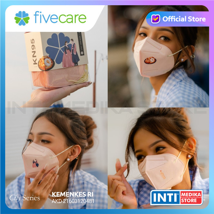 FIVECARE - Masker KN95 Surgical 3D 6ply Earloop Medis THE CITY SERIES