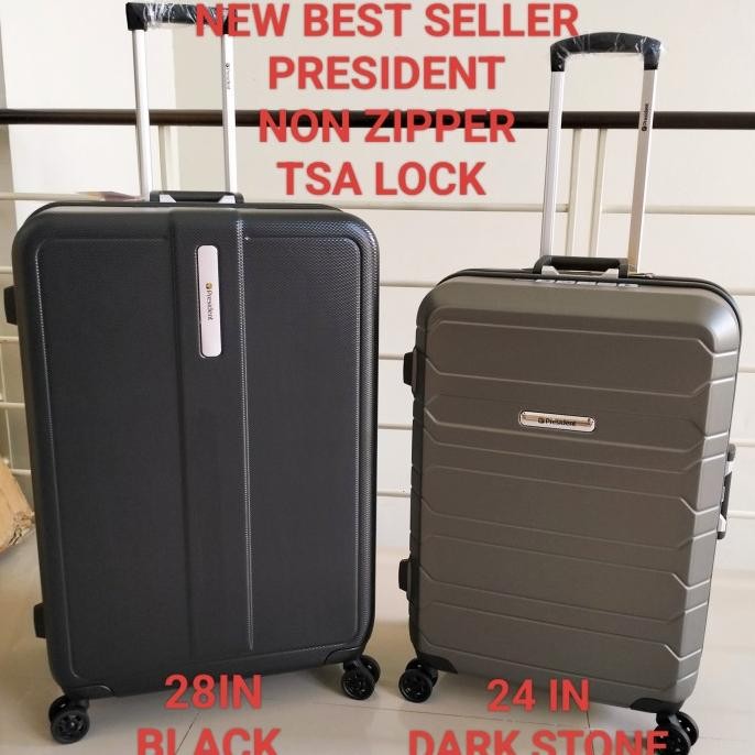 KOPER KABIN FIBER PRESIDENT 24 INCHI ORIGINAL TSA LOCK NON ZIPPER NEW