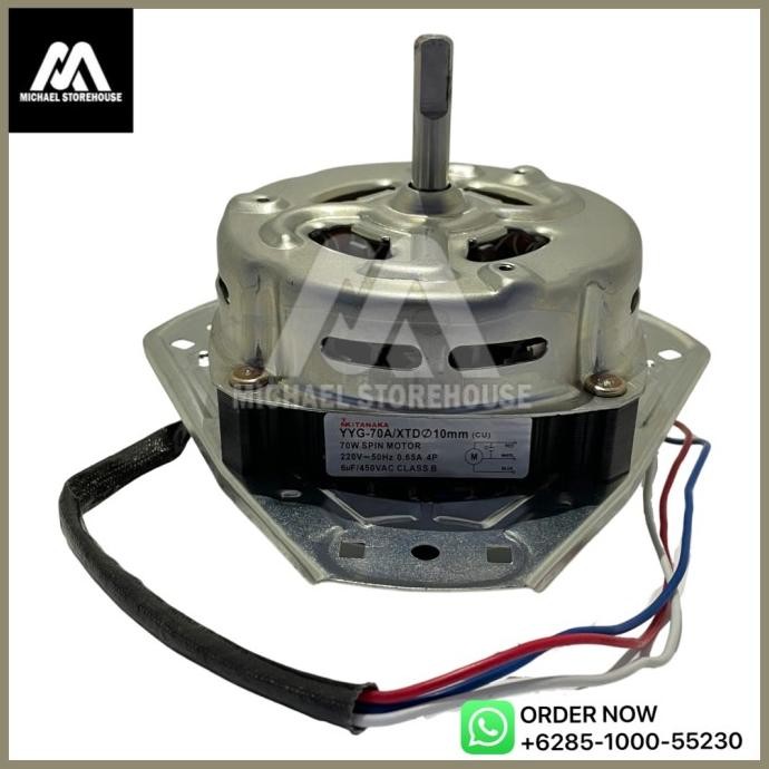 DINAMO SPIN MOTOR PENGERING MESIN CUCI UNIVERSAL YYG 70A XTD 70 WATT