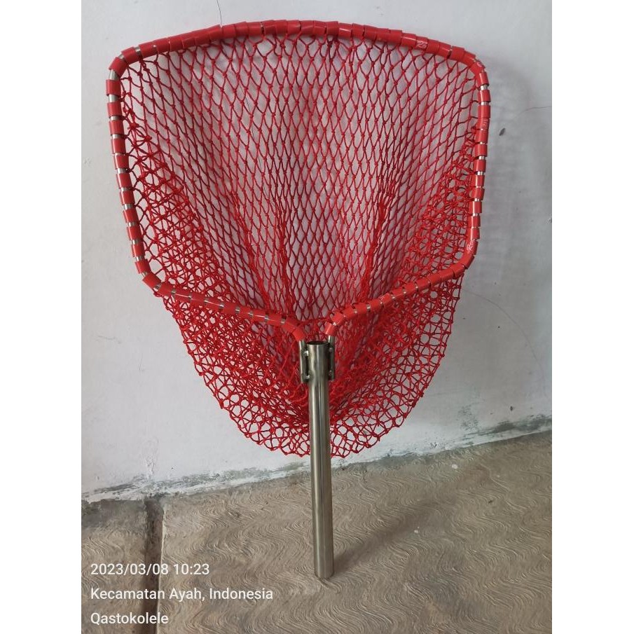 Serokan Ikan Stainless besar Jaring Nilon gagang panjang Telescopic SALE