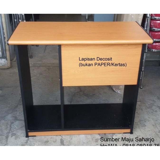 Meja Komputer Lab Sekolah Kerja Kantor Kecil Sms-80Cm Murah Grosir Karyamudani