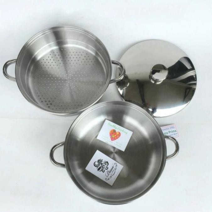 Panci Steamer Set 30Cm Bima (B2007030Ss) / Panci Kukusan Parastikan