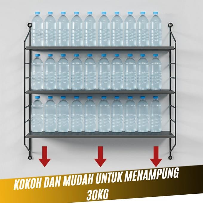 Rak Dinding + Meja Lipat Dinding / Meja Gantung / Meja Komputer Karyamudani