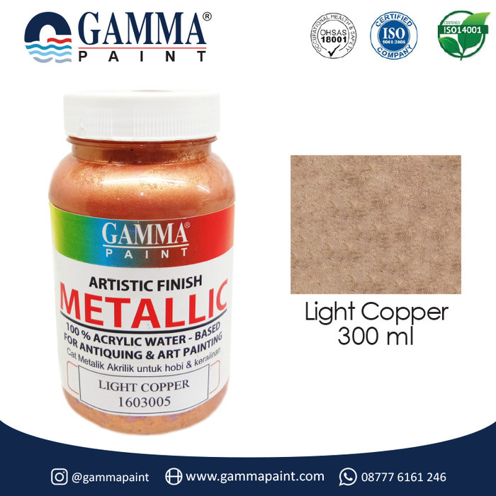 

TERBARU! gamma Metallic Artistic Finish Acrylic Paint - Light Copper 300gr
